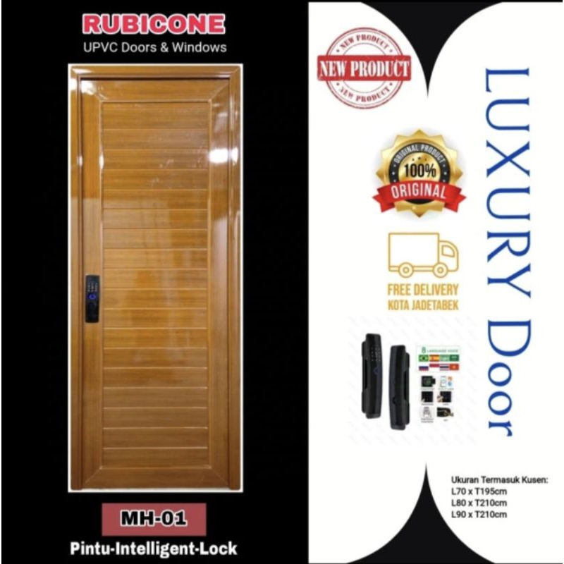 Pintu UPVC Rubicone Luxury Door MH01 Smart Lock Door