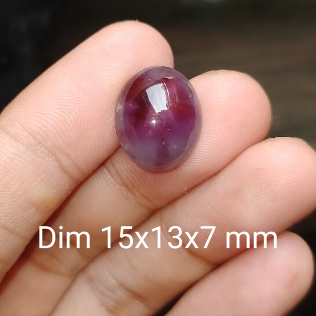 BATU KECUBUNG UNGU SERAT KABUT NATURAL ASLI cek batu lainnya yaman api wulung opal bacan permata kal