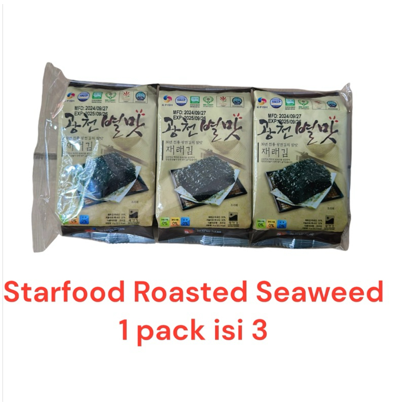 

Starfood Roasted seaweed 3 x 4g