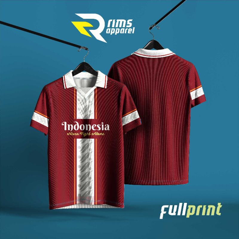 JERSEY TIMNAS INDONESIA RETRO / Jersey timnas retro/ Jersey bola / Jersey casual / Jersey timnas mod