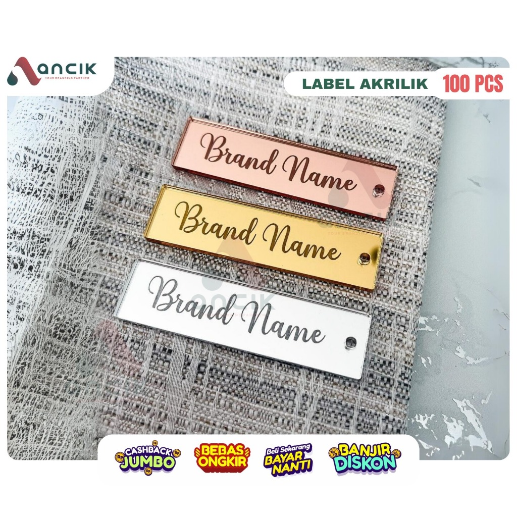 

Label hijab label pakaian label plat label nama brand/produk