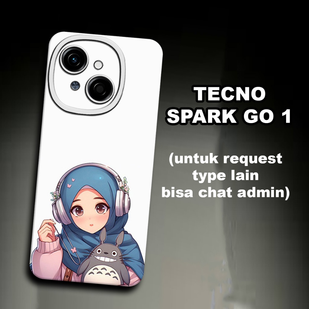 CC32/ Softcase karet lentur untuk TECNO SPARK GO 1/Motif hijab/case TECNO SPARK GO 1 /kesing TECNO S