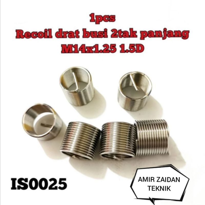 1pcs Recoil m14x1.25 1.5D recoil busi motor 2tak drat busi panjang