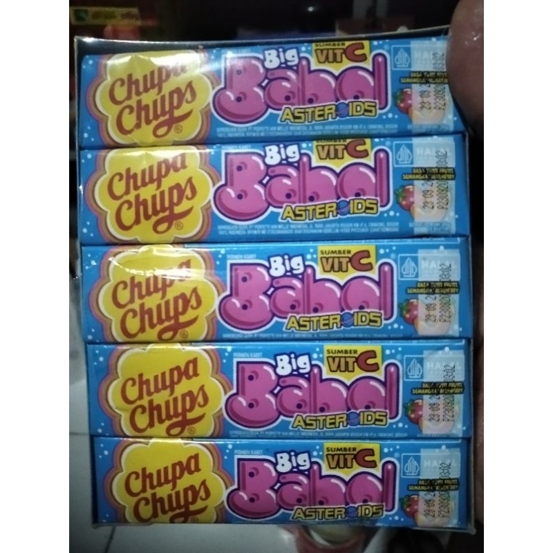 

Chupa Chups Big Babol Tutti Fruity 5x20gr / Permen Karet Rasa Tutti Fruity, Semangka, Blueberry