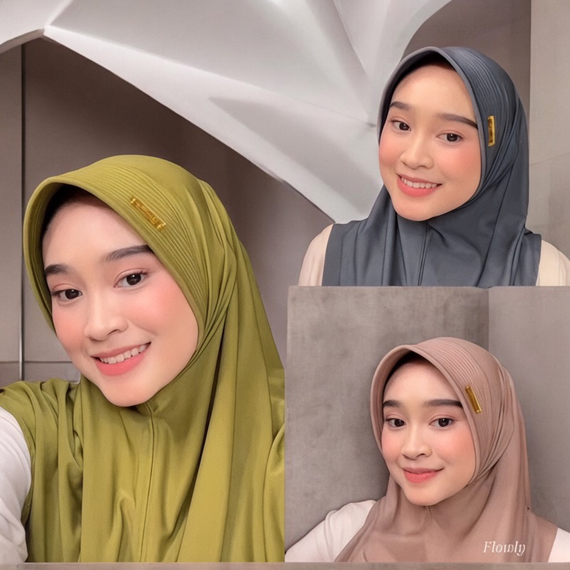 Bergo Hamidah Jersey Tebal • Jilbab Instan Nyaman Harian