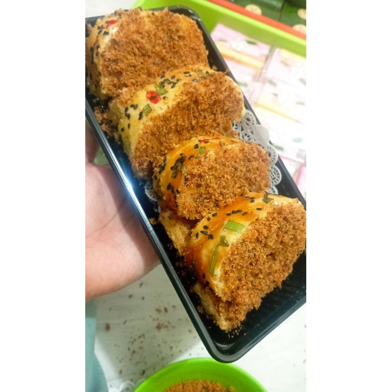 

Roti gulung abon/Flass roll/Roti abon