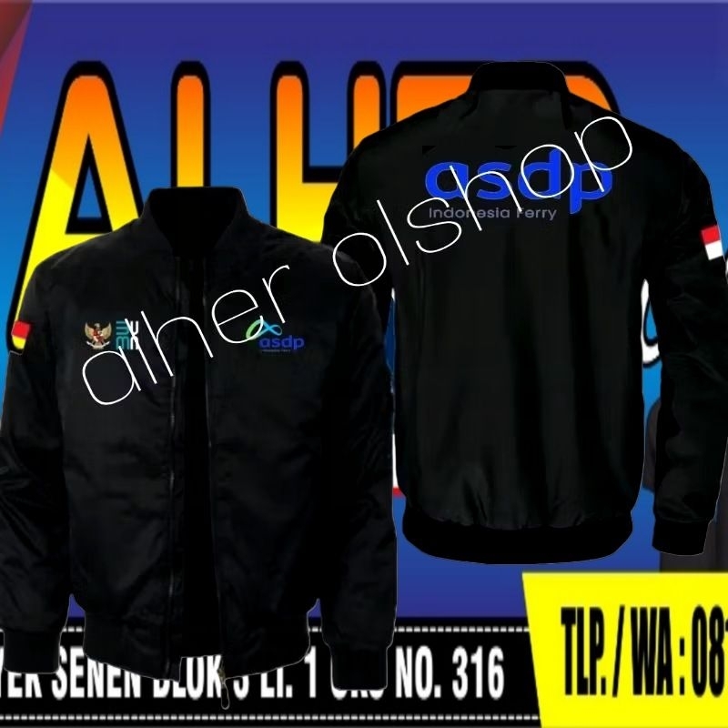 Jaket bordir ASDP Fery Indonesia jaket bomber ASDP Fery jaket Fery Indonesia jaket bomber Ferry Indo