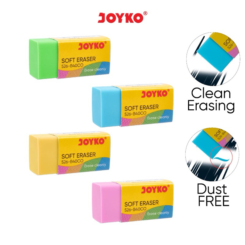 

( 1 BIJI ) Eraser / Penghapus Joyko Warna Warni 526-B40CO
