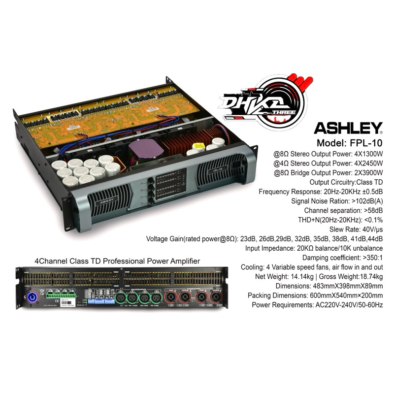 POWER ASHLEY FPL 10 CLASS TD 4 CHANNEL ORIGINAL / POWER ASHLEY CLASS TD 4 CHANNEL FPL-10 ORIGINAL / 