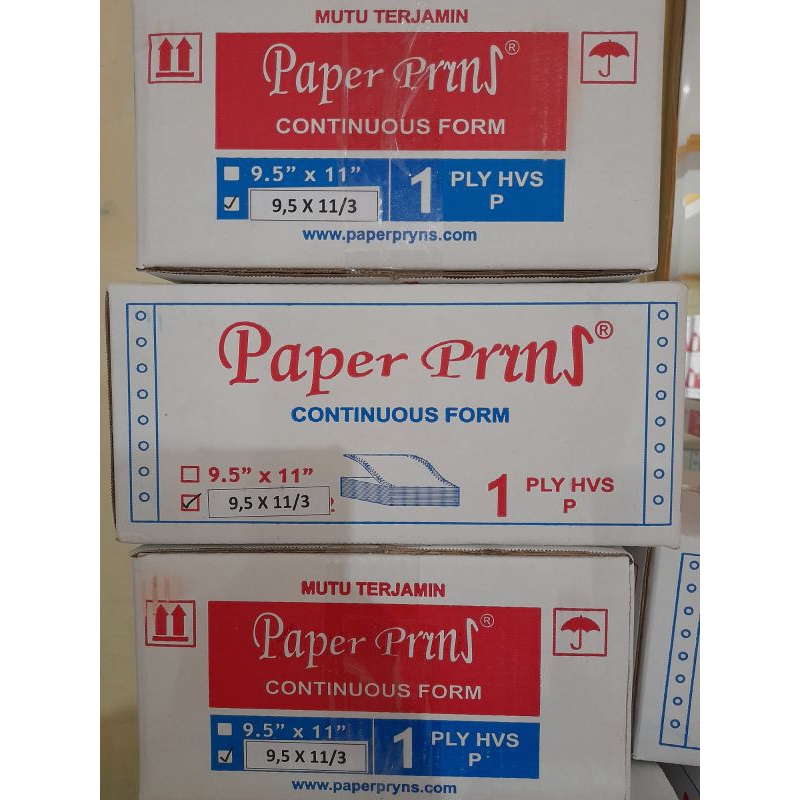 

CONTINUOS FORM PAPER PRYNS 9,5X11 1PLY HVS