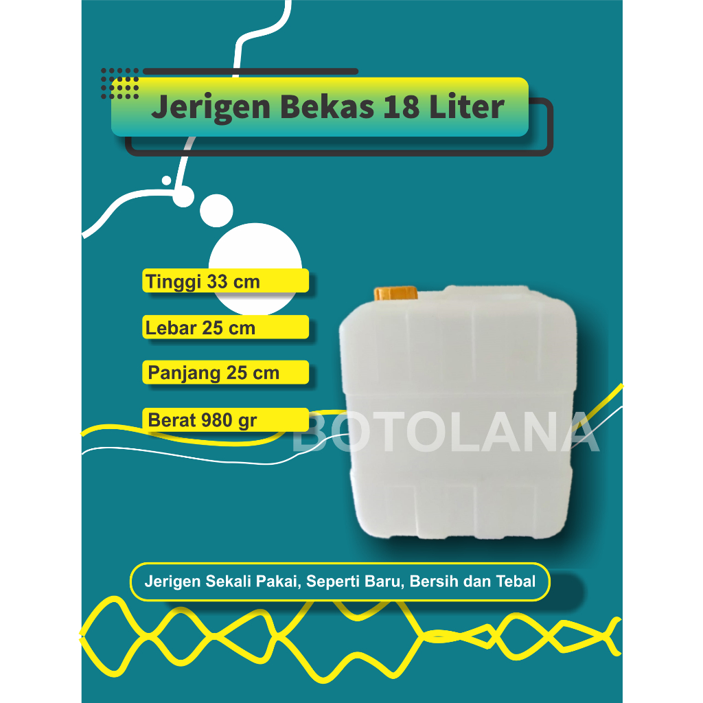 Jerigen Bekas 18 LITER / Jerigen Bekas Sekali Pakai / Jerigen 18 Liter Bekas / Jerigen Minyak / Deri