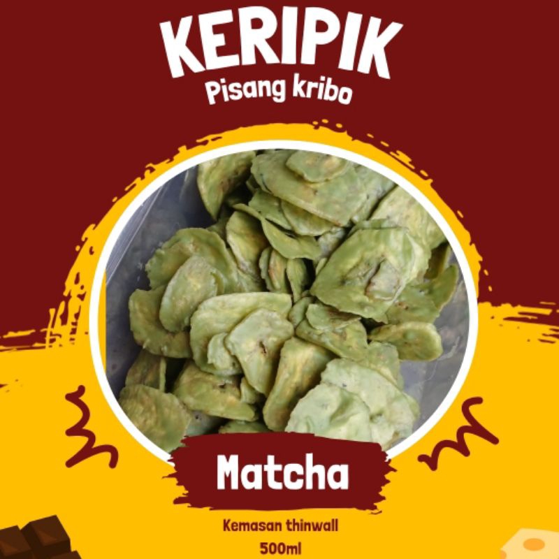 

keripik pisang rasa matcha