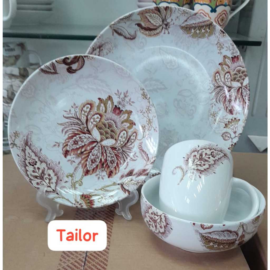 Dinner Set Keramik SANGO type Tailor isi 16 Pcs