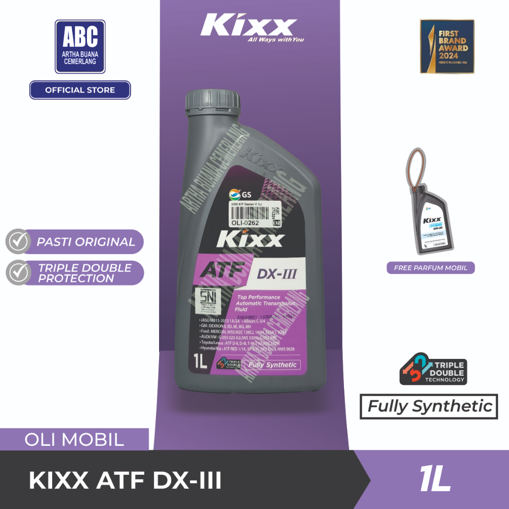 KIXX ATF DX-III OLI TRANSMISI MOBIL 1L FULL SYNTHETIC