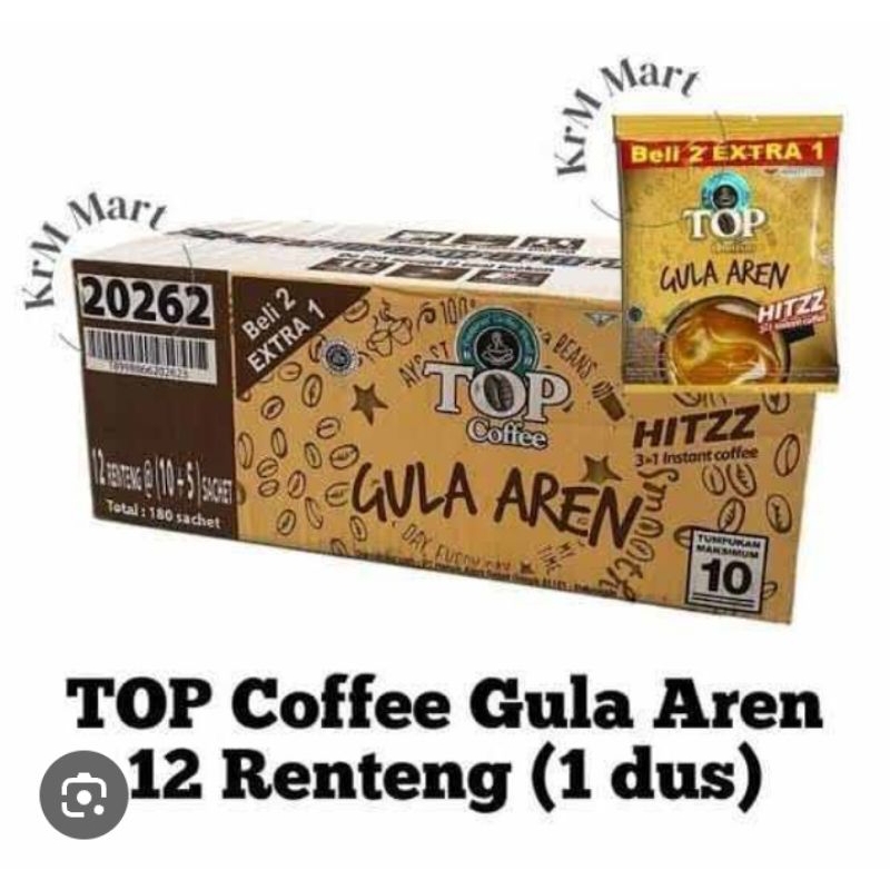 

top kopi gula aren 22 gram rentengan 1 box