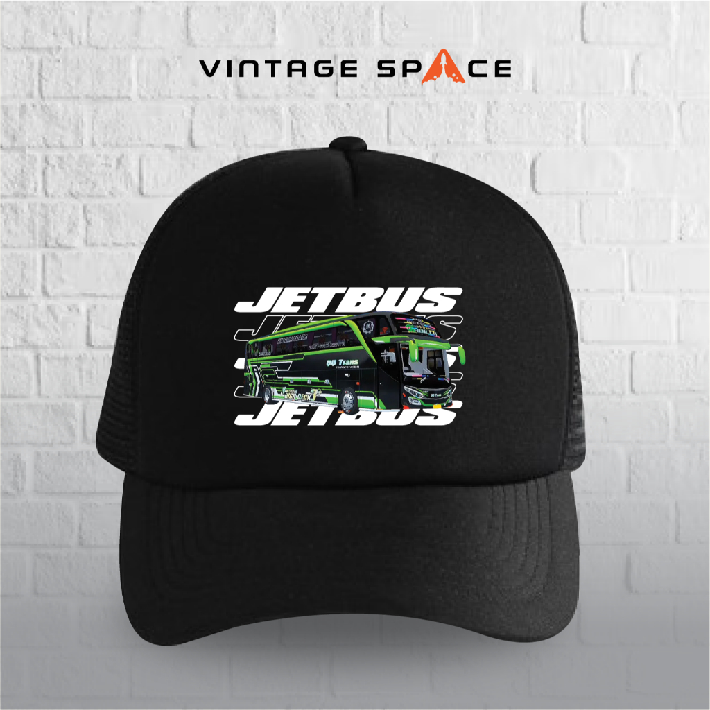 Topi Bus/ topi Bus Hijau/ topi jaring/topi trucker