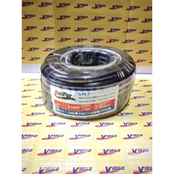 HIGH PRESSURE SPRAY HOSE 5 PLY / SELANG ANGIN KOMPRESOR 20 METER REDFOX