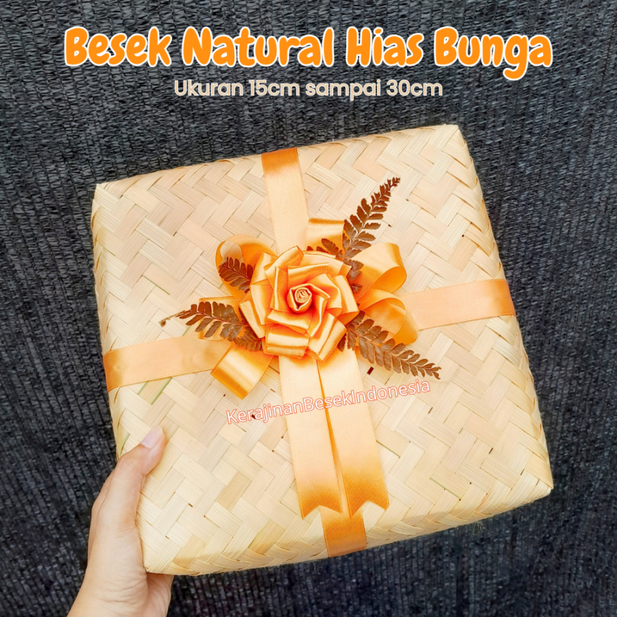 

SEPASANG BESEK NATURAL 15cm - 30cm HIAS BUNGA BANYAK WARNA Box hampers seserahan pernikahan kado kotak nasi