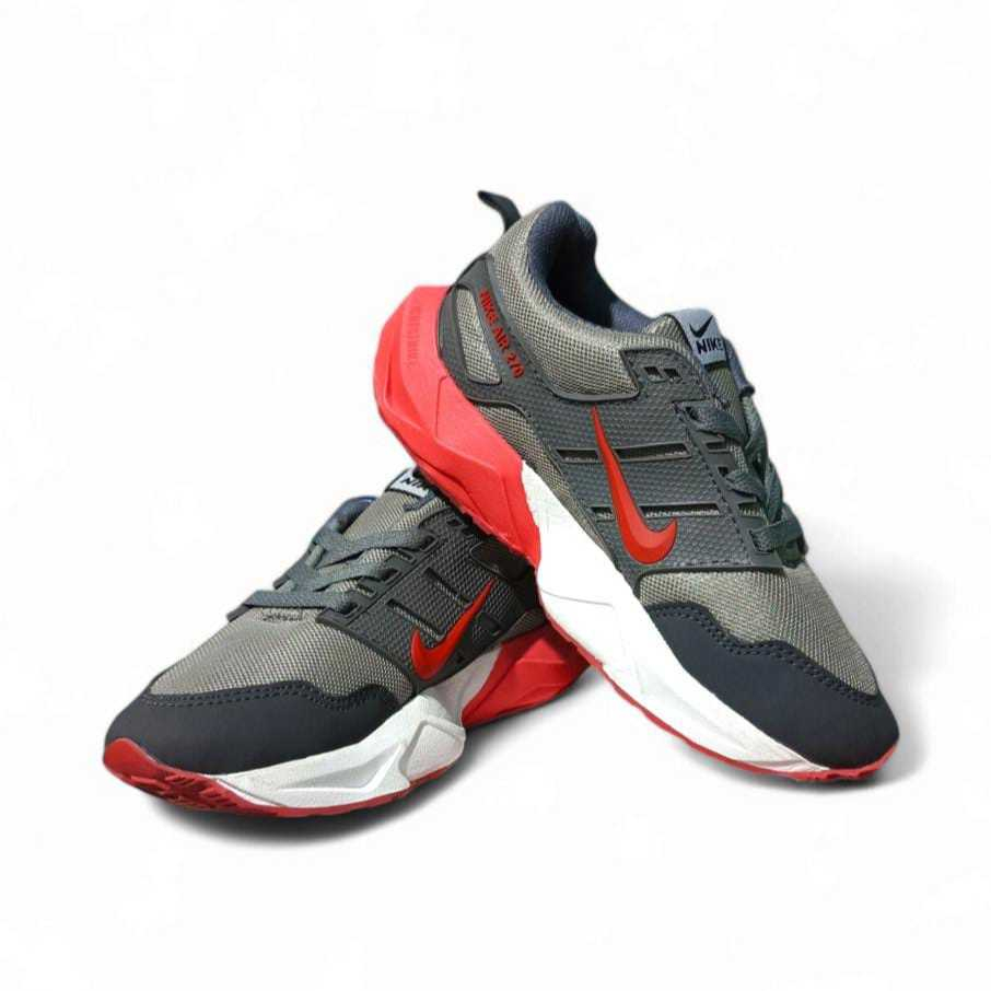 Sepatu Sport Pria & Wanita Abu Merah | Sepatu Olahraga | Sepatu joging | Sneakers