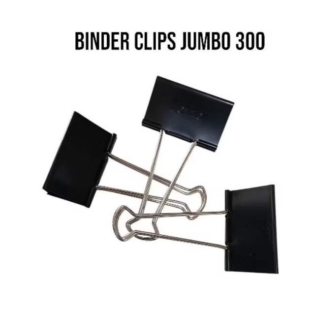 

binder clip hitam jumbo 300 ( 75 mm) penjepit kertas hitam besar ( 6 pcs)