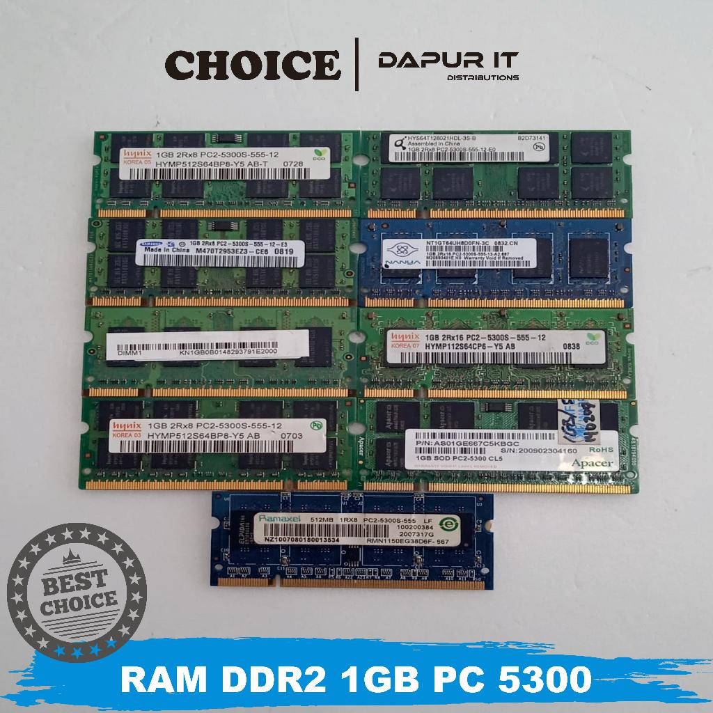 RAM LAPTOP DDR2 1GB PC 5300