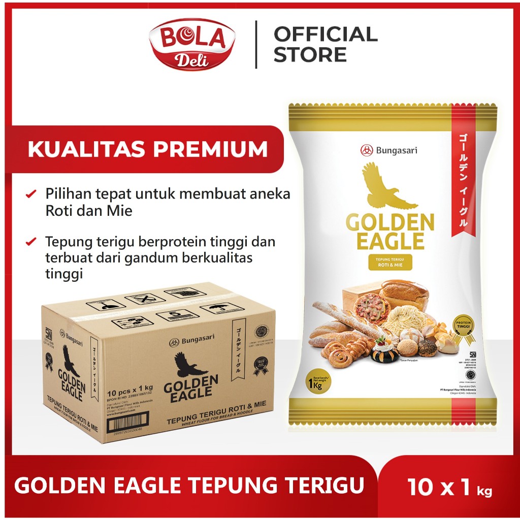 

Golden Eagle Tepung Terigu 1 kg Karton