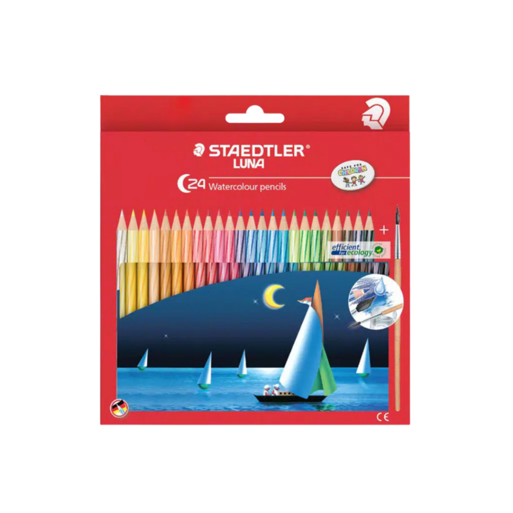 

YUH Pensil Warna Luna Aquarell Staedtler 24 Warna dan12 Warna/ Ukuran Panjang - Set