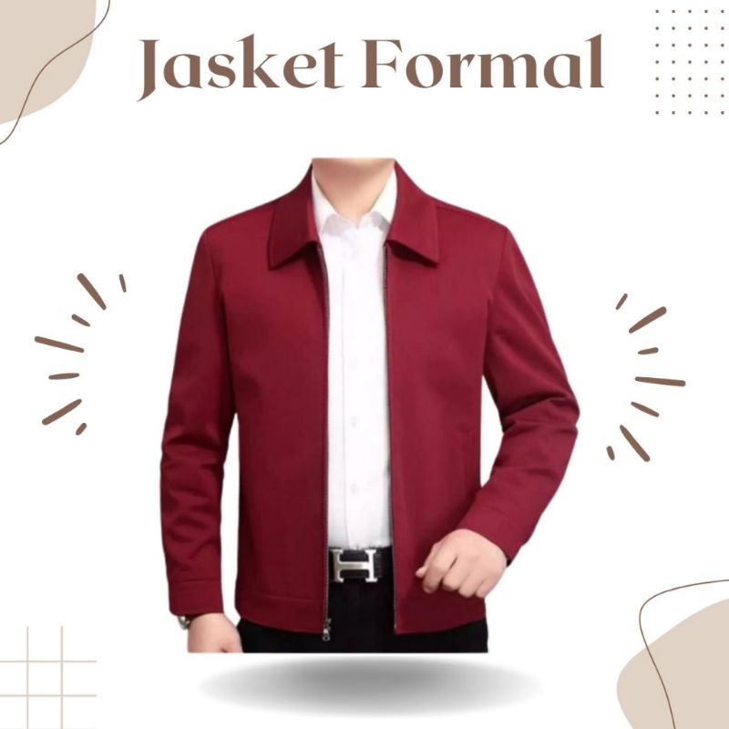 jasket formal pria/ jas resleting pria