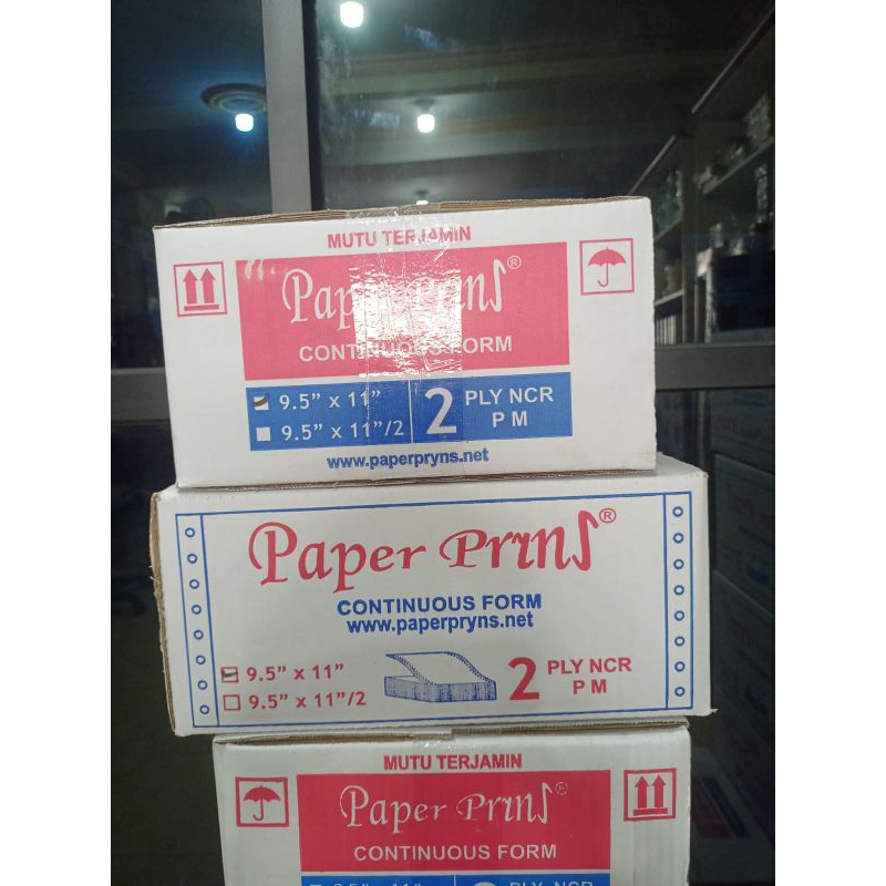 

paperpryns kertas CONTINUOSform 9,5x11 2ply putih merah