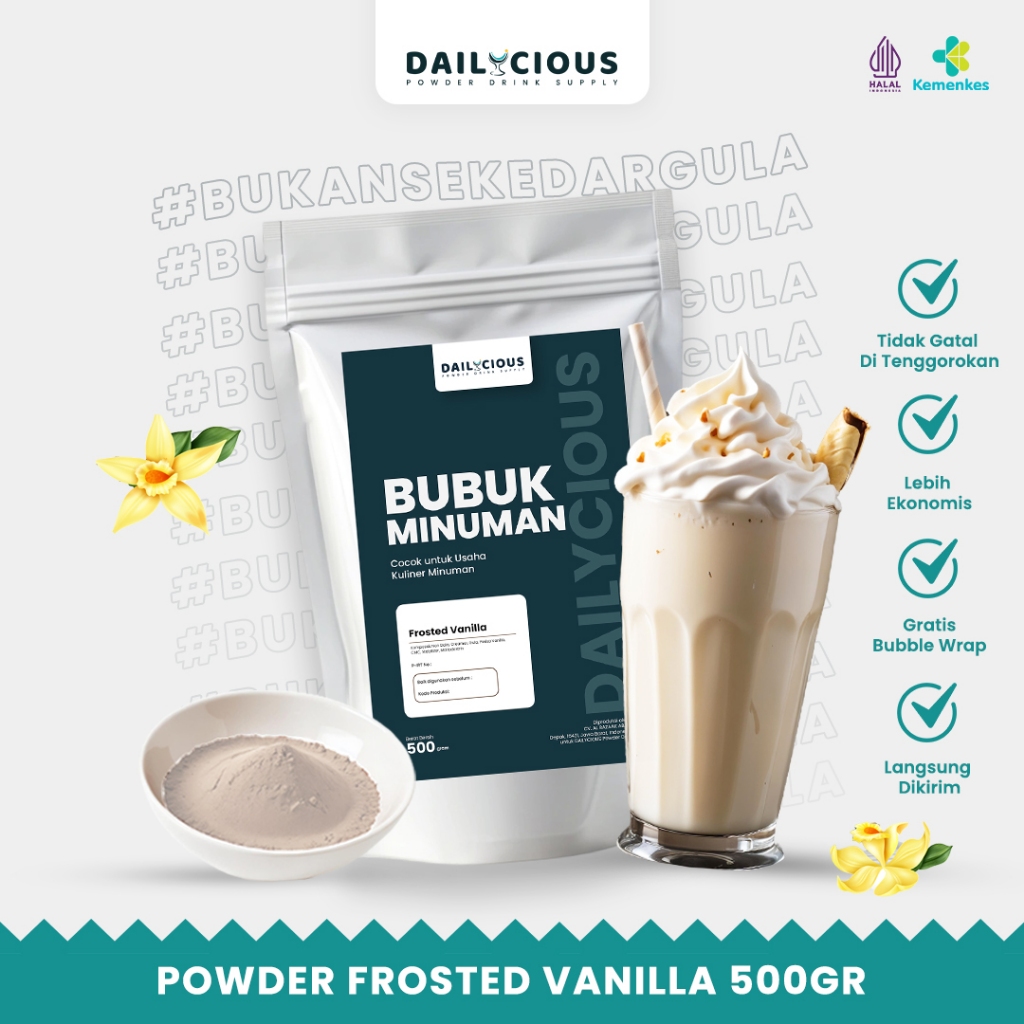 

Bubuk Minuman Frosted Vanilla 500 gram - Powder Frosted Vanilla 500 gram