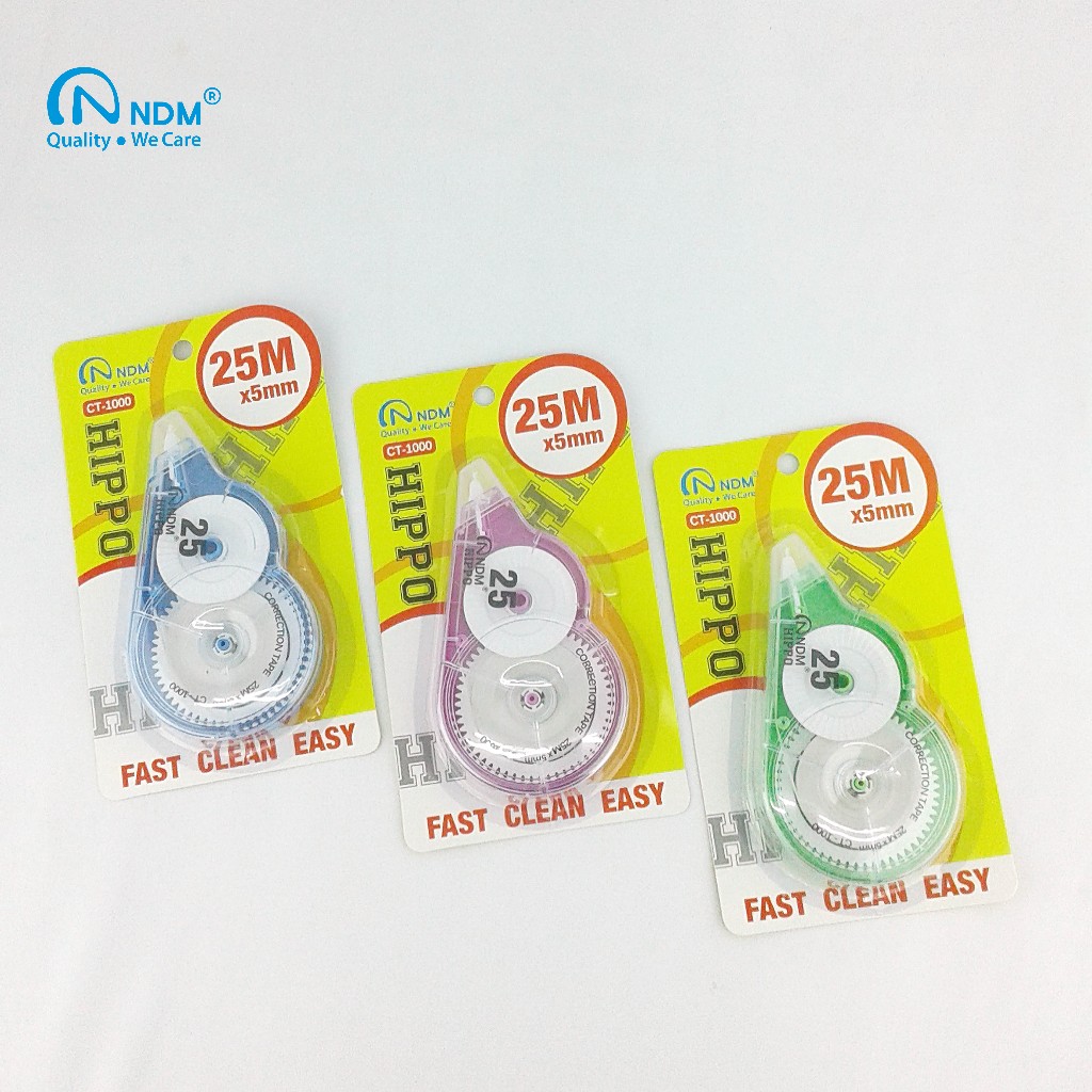

Correction Tape 25M CT-1000/NDM Correction Tape CT-1000 / Penghapus Tip-Ex / Tipe X Roll / Tipex Kertas Roll/Pita Koreksi