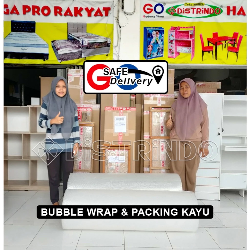 

DISTRINDO Tambahan Packing Safety Kayu Buble wrap untuk Produk Pecah Belah