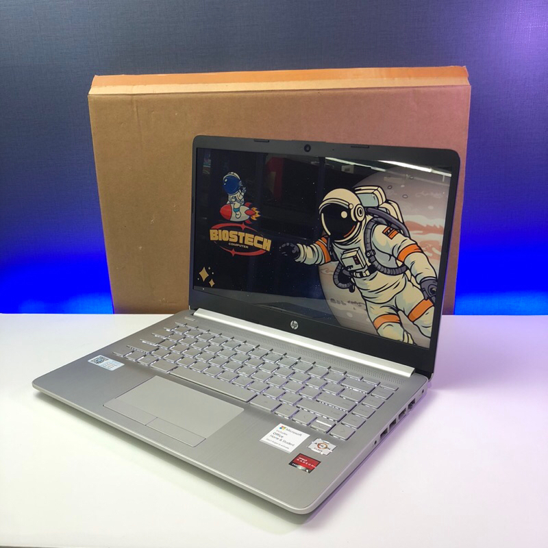 Laptop Hp 14s Amd Athlon Silver N3050 Ram 8GB SSD 512GB Window11 MULUS