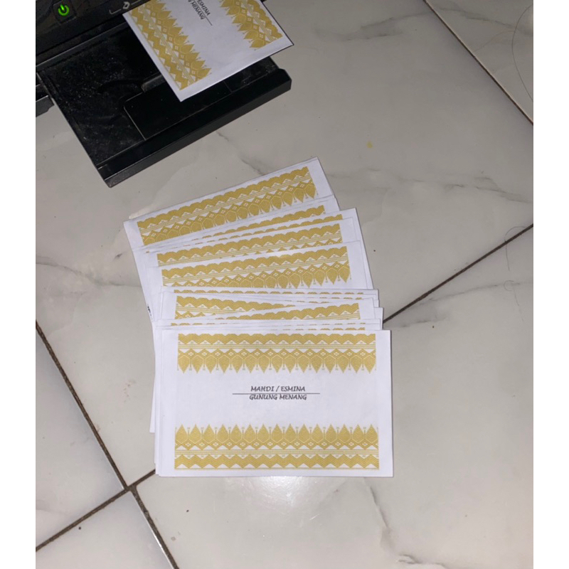

amplop custom dan nama satuan