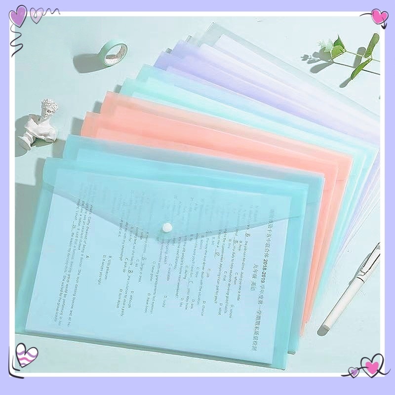 

Map kancing plastik folder dan folio F4 Figo, tas berkas A4 plastik tebal untuk kantor dan sekolah.