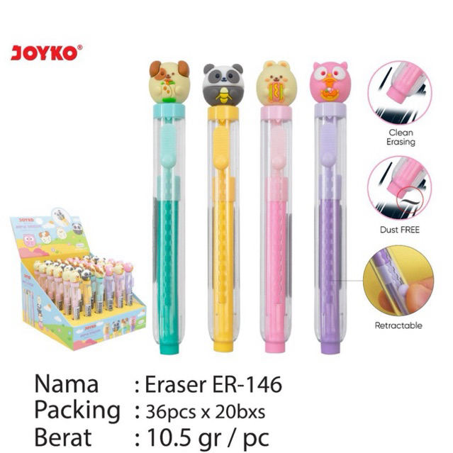 

( 1 pcs ) Joyko Eraser ER-146 Animal Kingdom / ER146 Penghapus bentuk Binatang