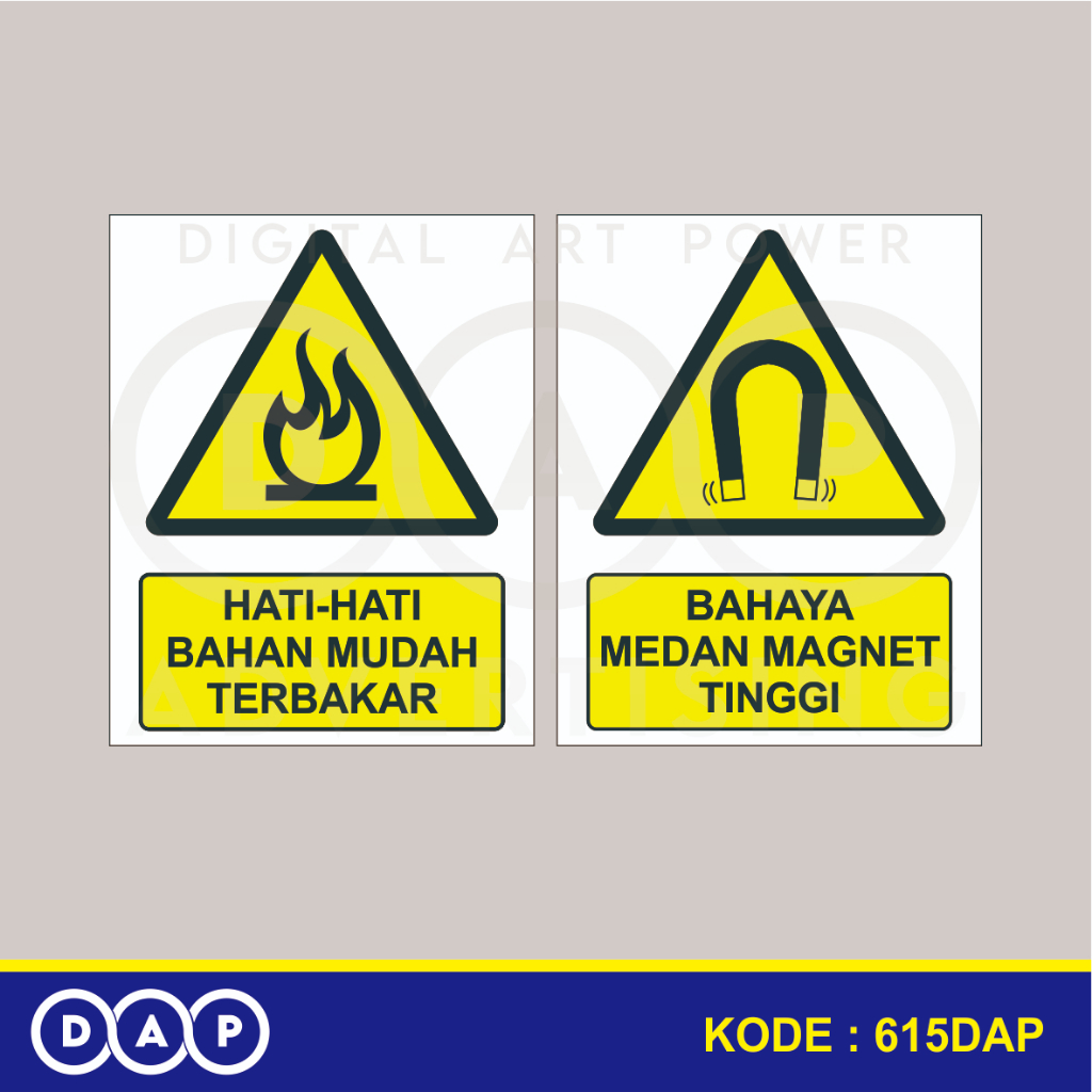 

615 - STIKER SAFETY SIGN K3 - 12 X 15 CM - VYNIL - TERBAIK