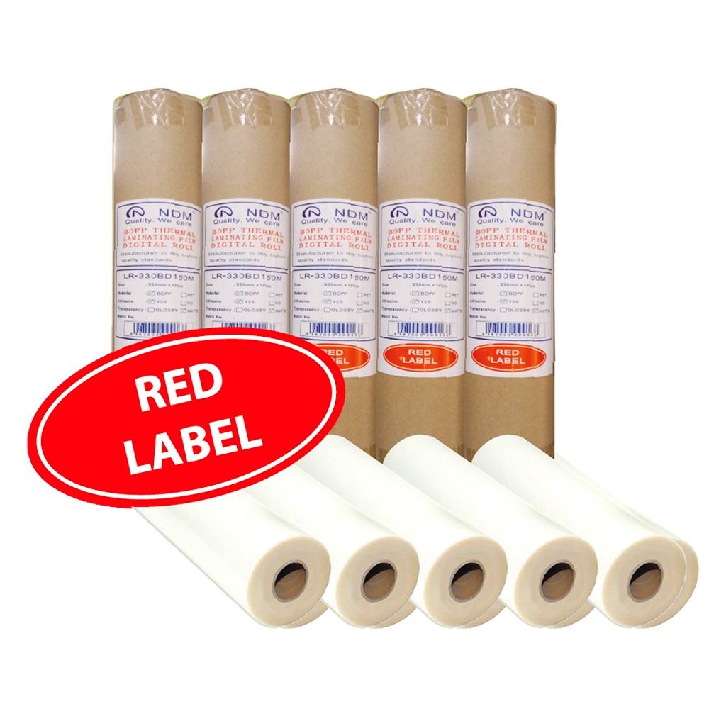 

Plastik Laminating roll 330mmx150meter / NDM PET GLOSSY LAMINATING FILM ROLL/NDM BOPP THERMAL MATTE