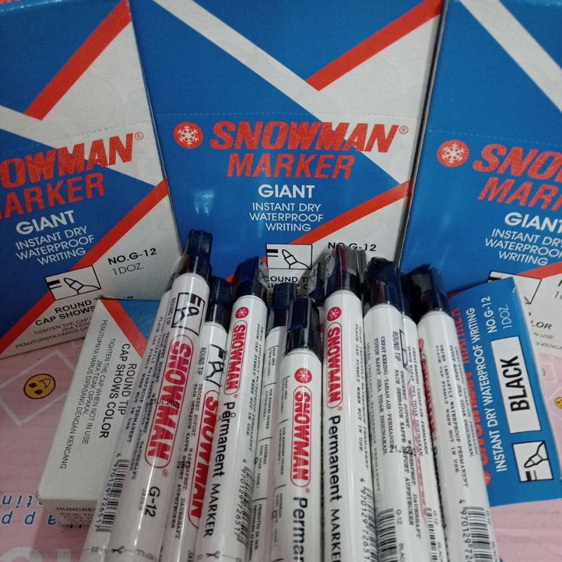 

Spidol permanen Hitam 1dus 12pcs