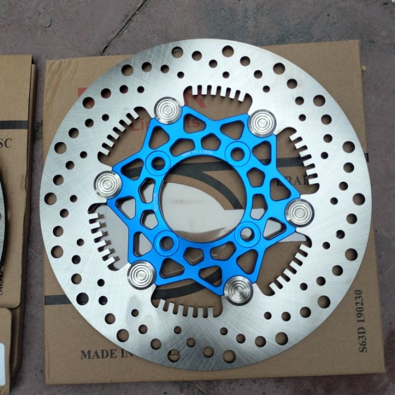 PIRINGAN CAKRAM DEPAN UNIVERSAL 220MM BAUT 4 DAYTONA CNC FLOTING KANCING STANLESS SIRAL MIO XEON BEA