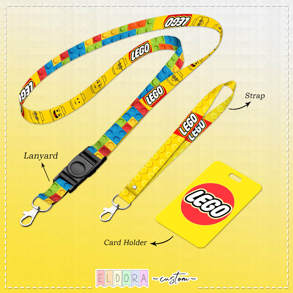 

[LANYARD] Strap id card holder Lego set gantungan kunci - tali hp - tempat kartu - name tag