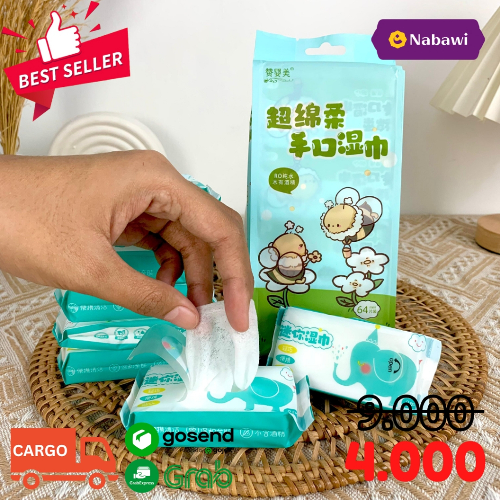 Tissue Basah Mini Satuan Isi 8 Pcs Tisu Basah Kemasan Kecil Motif Tisu Basah Travel Praktis Gresik