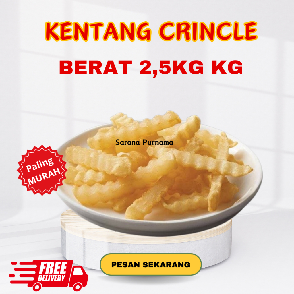 

Crickle Cut/French Fries/Kentang Goreng Gerigi 2.5kg
