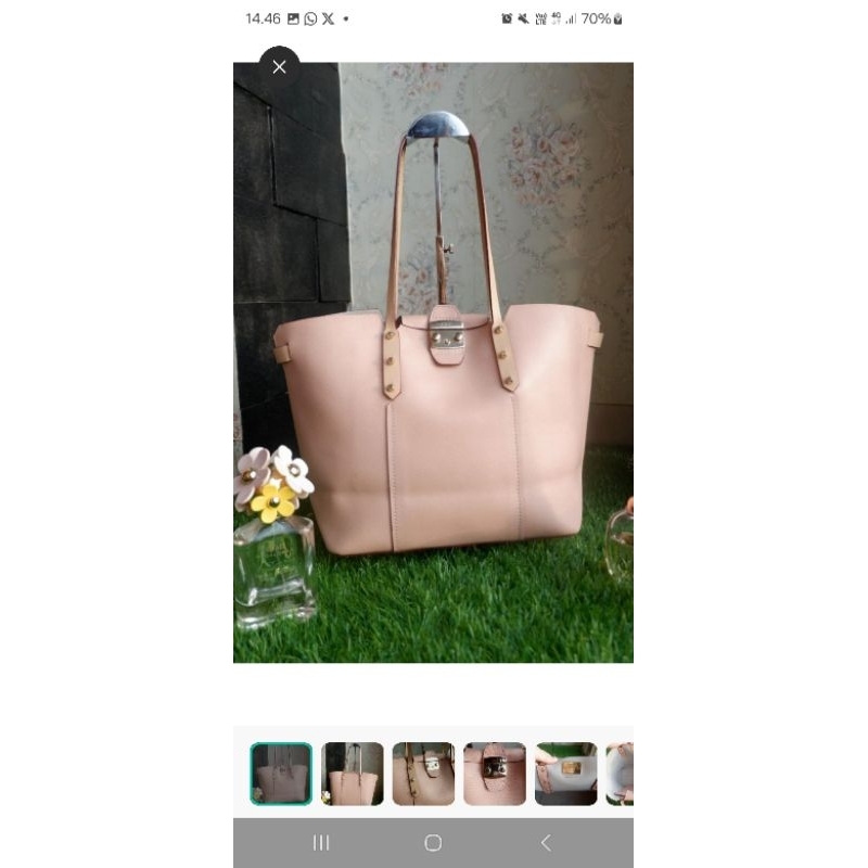 Preloved (Good Condition) FURLA Gaia Tote Bag 216969 G 6753 STA Genuine Leather