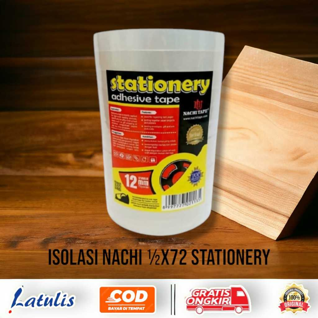 

(1 Roll Isi 12 Pcs) Isolasi kecil / Stationery tape NACHI 12 mm x 72 yard