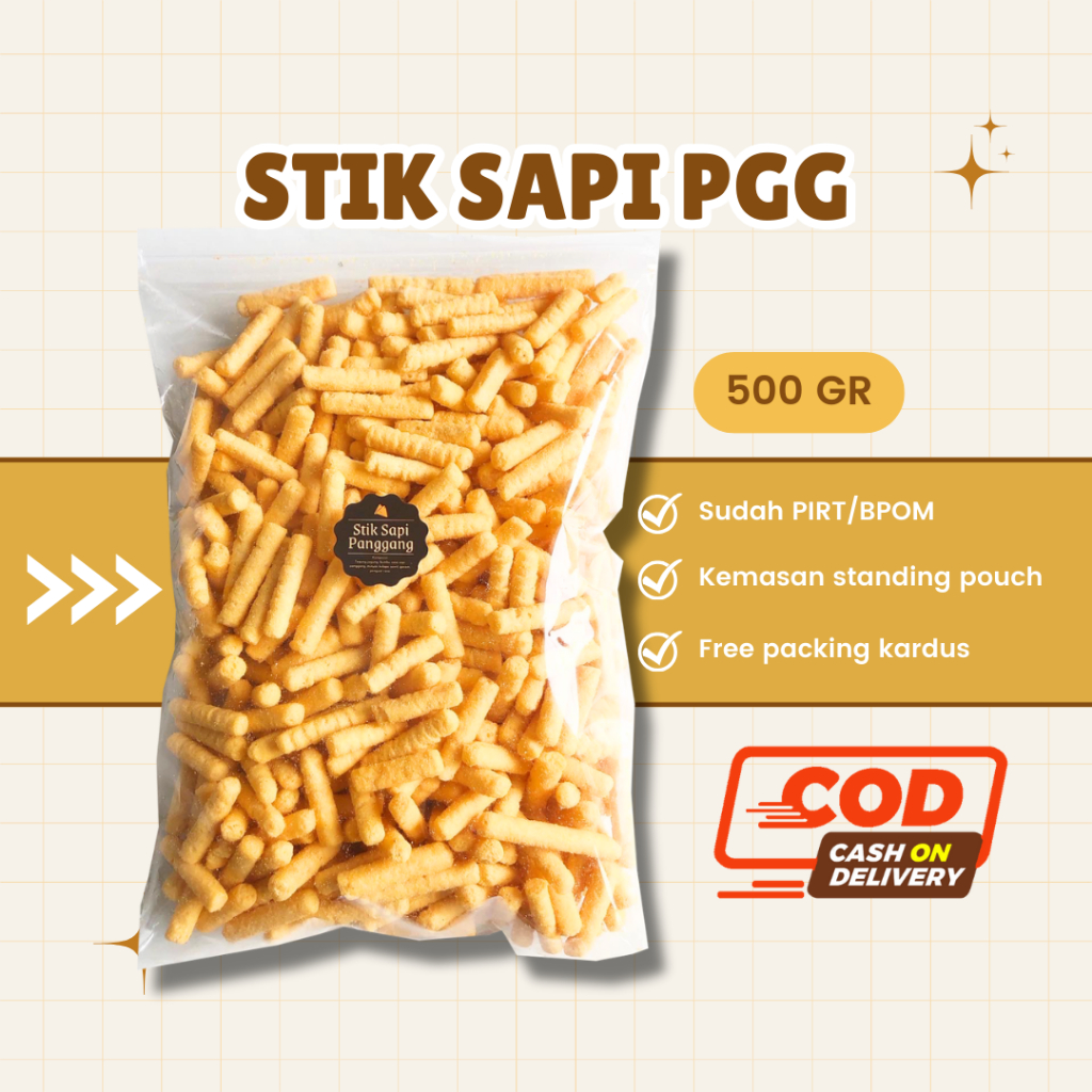 

[DELISH SNACKS] Stik Sapi Panggang (Grosir) 250gr 500gr / Snack Cemilan Camilan Grosiran Kiloan