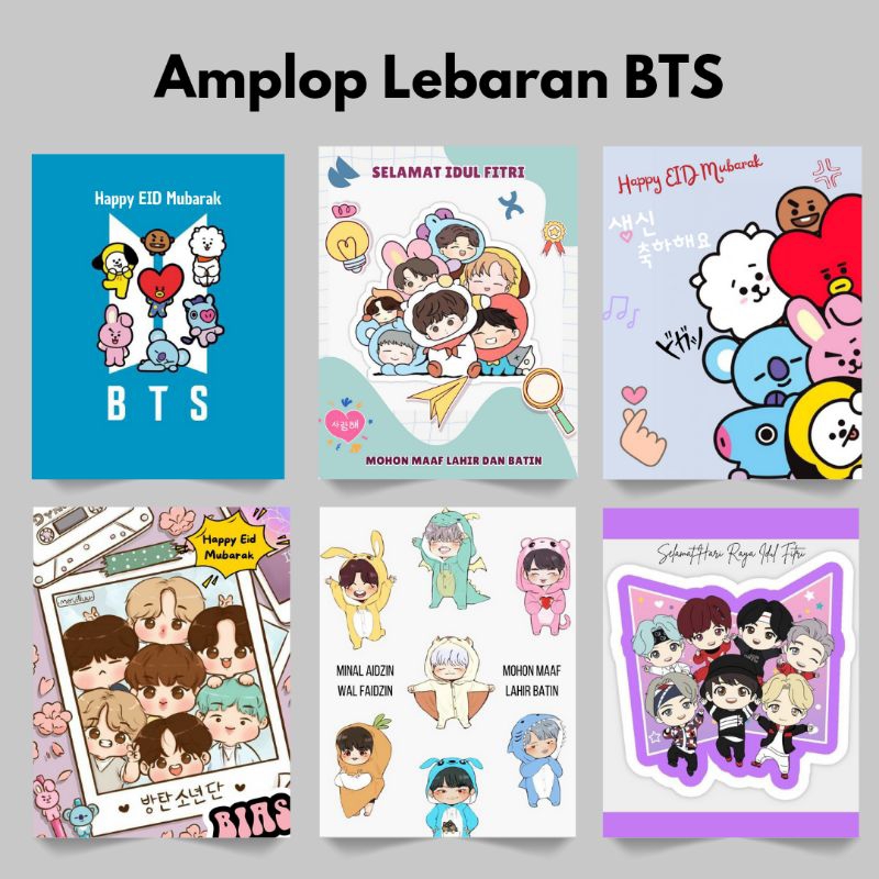 

Amplop Lebaran BTS Kpop 8 pcs