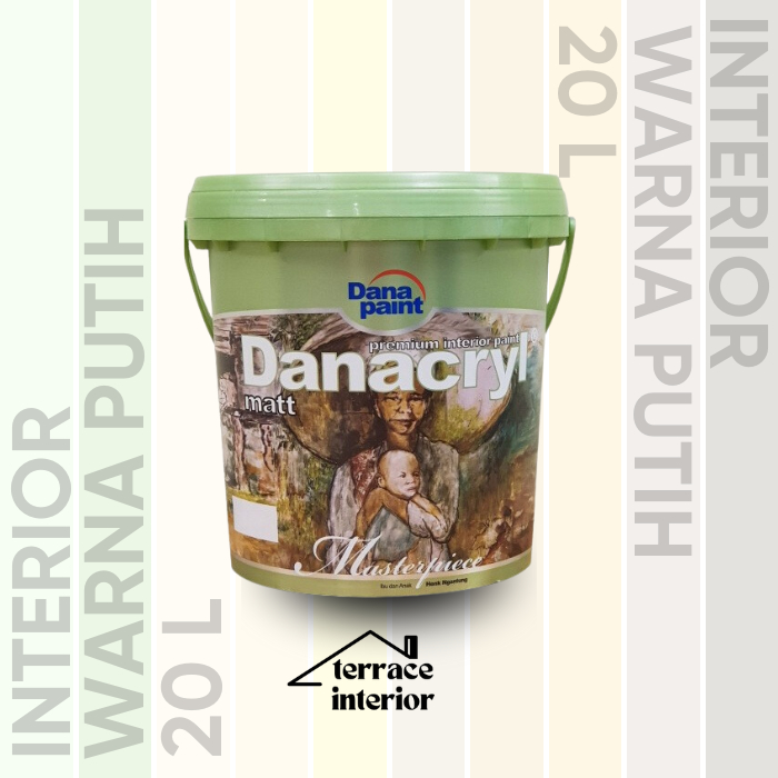 Cat Tembok Interior Danapaint Danacryl Warna Putih 20 L