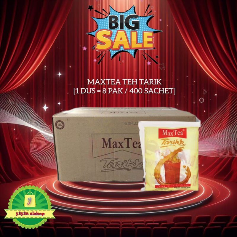

MAXTEA TEH TARIK [1 DUS ISI 8 PAK / 400 SACHET]