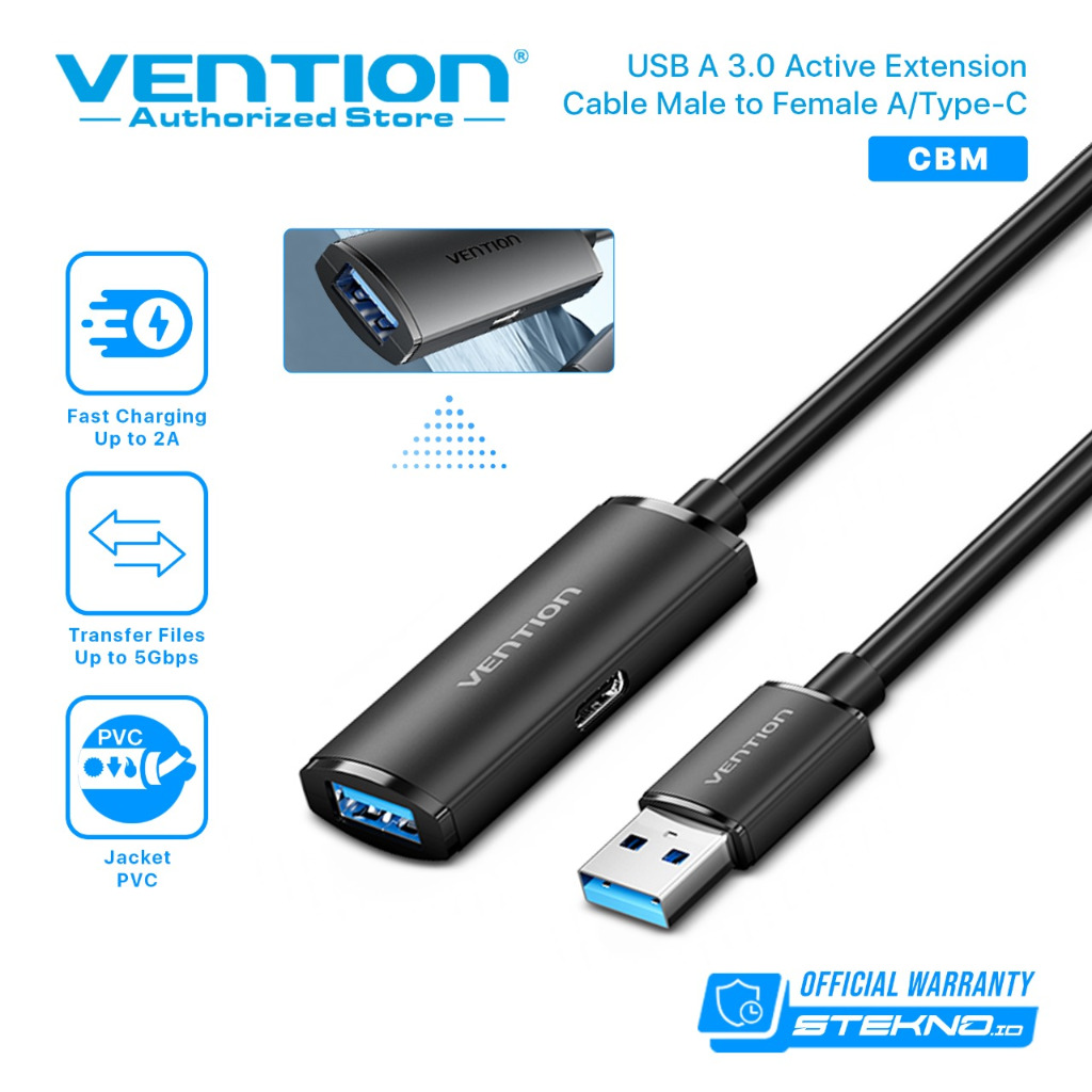 Vention Kabel USB Extender Active Cable USB-A 2.0 3.0 Extension High Speed Fast Data Transfer CBM CB
